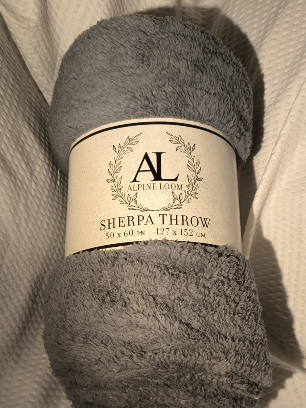 Alpine Loom Sherpa Throw - Gray 50"X60"